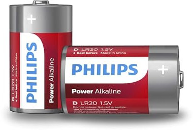 Philips Pilas D - LR20P2B - 2 Piezas