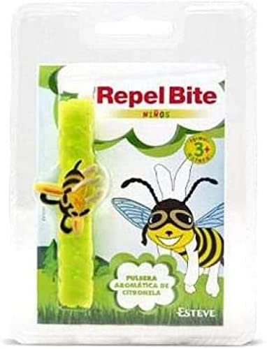REPEL BITE NIÑOS pulsera citronela. Pulsera AntImosquitos. Elástica y flexible. Para muñeca y tobillo. Citronela. Resistente al agua. Duración 3 semanas.