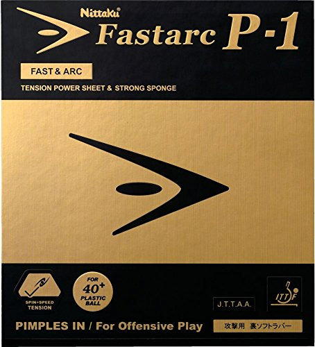 Nittaku NR-8719 Fastark P-1 Weichgummirücken für Tischtennis, Spannart, schwarz, extra dick