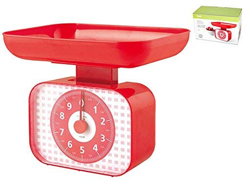 HABI 294 Báscula Cocina Mecánico ABS, 10 kg, Rojo