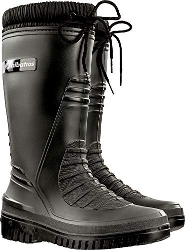 ALBATROS ARKTIS Winter Gummistiefel gefüttert - Größe 39 – wasserdichte Regenstiefel Damen und Herren – hohe Stiefel für Garten, Wald, Stall & als Jagd Schuhe – Outdoor Schuhe warm - grau