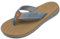 KuaiLu Chanclas Mujer Verano Playa Piscina Cuero y Tela Flip Flops Señoras Comodas Piel Planas Caminar Sandalias De Dedo Antideslizante Yoga-Espuma Chancletas Jeans 38