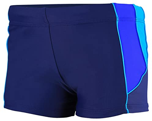 Aquarti Herren Badehose Kurz mit Kontrastpaspel, Farbe: 07 Dunkelblau/Blau/Hellblau, Größe: 3XL