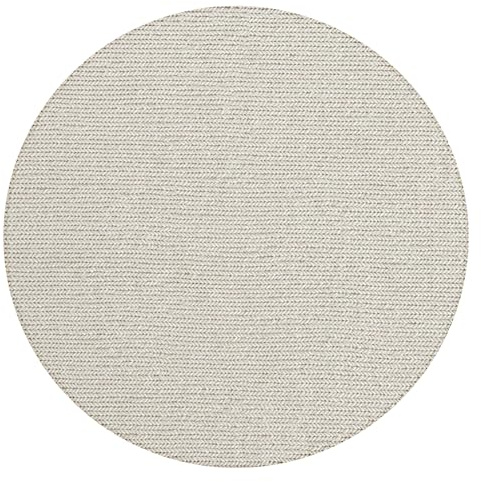 the carpet Premium Wool Tappeto tessuto a mano, tappeto in fibra di lana naturale, eleganza in stile scandinavo a tessitura piatta, crema, 200 cm Rund