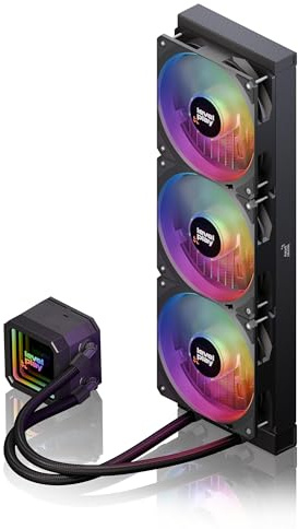 Levelplay Combat CL360 Refroidisseur Liquide AIO - TDP 300W, Pompe ARGB Infinity Mirror, refroidissement par radiateur 360mm, ventilateur ARGB Gen 2 CF120, AMD AM5, AM4, Intel LGA 1851, LGA 1700, Noir