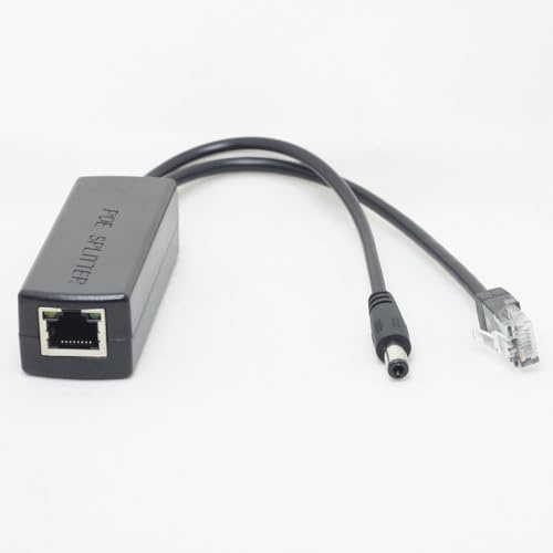 DSLRKIT Divisor PoE activo de 5 V 2,4 A a través de Ethernet IEEE802.3af con enchufe CC de 5,5 x 2,5 mm para Hue Bridge y dispositivo inteligente de 5 V