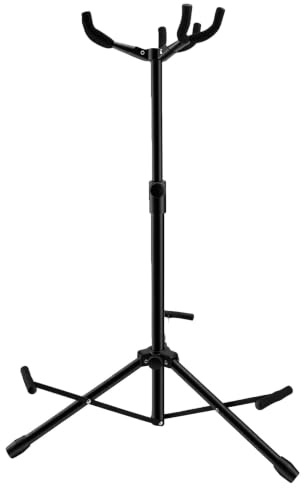 MEKOTRIN Trippelt Gitarrställ 68-101cm Höjdjusterbar ABS Aluminium 3 Gitarrhållare för Gitarrer Elbasar