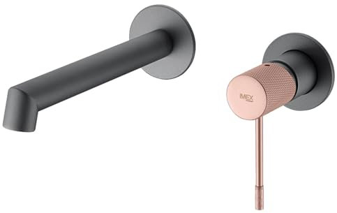 IMEX GLD038/GC LINE Grifo de Lavabo Empotrado Gris Champagne