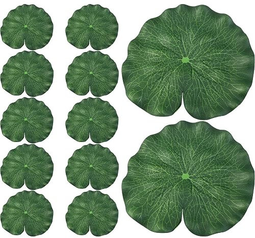 HOMSFOU 12pièces Décorations Artificielles Lotus Flottantes pour Étangs Et Aquariums Accessoires Vivid Simulés pour Décoration De Jardin Et Fountains