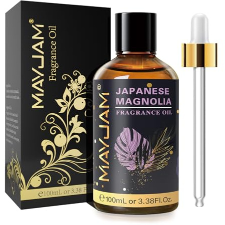 MAYJAM Aceite Perfumado de Magnolia Japonesa Para Difusores 100ML | Aceite con Fragancia Para Aromaterapia de Aceites Esenciales, Quemador, DIY