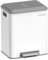 SONGMICS Mülleimer Küche, Mülltrennsystem 2 x 15 L, 2 Fächer für Recycling und Restmüll, Abfalleimer, Inneneimer, Stahl, Softclose-Deckel, breites robustes Pedal, wolkenweiß LTB544W02