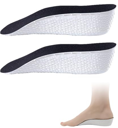 2 Plantillas Elevadoras para Zapatos, Almohadillas Altas Ortopédicas, Elevador de Talón, para Zapatos Ortopédicos (Negro) (3,5 cm)