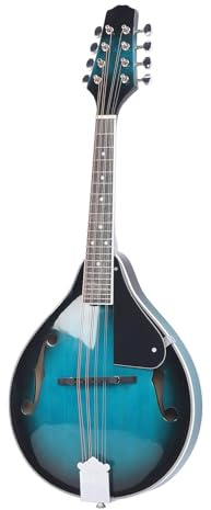 Basswood Mandolin Instrument Kit, 8 String Musical Performance Stone Green for Adults Teens Beginners, Acoustic Mahogany Wood with Tuner Gig Bag Shoulder Strap Picks