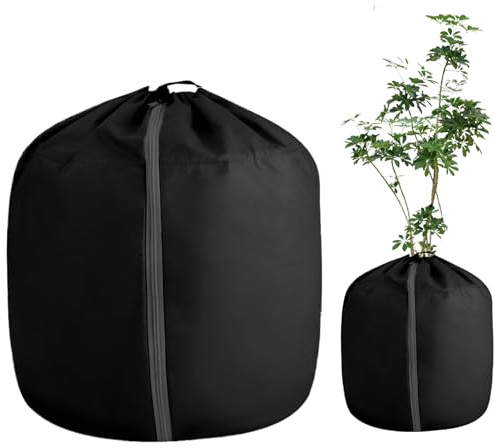 Teksome Protección Invernal para Plantas, Con Correas Ajustables Cobertores Exteriores, Cobertor Aislante Reutilizable Impermeable Transpirable Para Árboles Rosas Macetas Flores