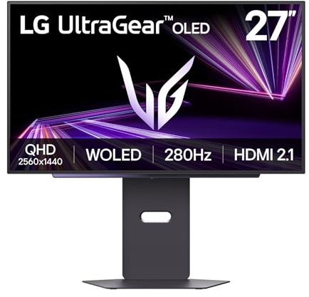 LG UltraGear OLED GX7 Gaming Monitor 27GX704A-B – QHD 1440p, Glare panel WOLED, 27 inch, 240Hz, 0.03ms, 275-1500nits, AMD FreeSync Premium Pro, ClearMR 13000, HDR 500, DP1.4, HDMI 2.1, Black