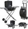 Folding Gas Barbecue Combo BBQ Trolley Portable Picnic Table Top Stove