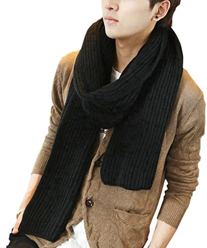 Liebespaar Strickschal Lang Warm Grobstrick Halstuch Oversize einfarbig Winterschal Schlauchschal Loopschal 190 x 35cm