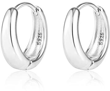 ALEXCRAFT Ohrringe Creolen Silber 925 Ohrringe Klein Damen Huggie Hoops für Frauen Freundin Mama Mädchen