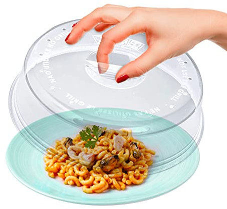 Tapa para Microondas con Salida de Vapor, Accesorios Microondas para Tapar Comida, Perfecto para Microondas Pequeños y Grandes de Plástico 0% BPA (1)
