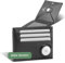 ISENTIALS® AirTag* Custodia per carte di credito in pelle di alta qualità, slim wallet da uomo con supporto Apple AirTag – protezione RFID, 6 scomparti per carte di credito e clip per denaro, Nero ,
