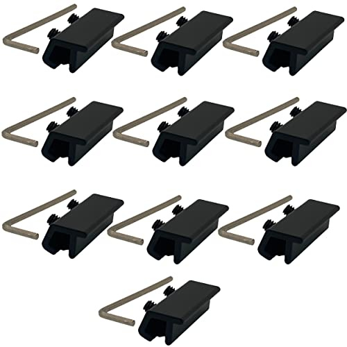 NU-Set Vertical Sliding Tamper Resistant Window Lock, Double Hex Screw, Black (10 Pack)
