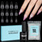TOMICCA Künstliche Nägel Nageltips für Gel Nägel-Stiletto Long Nageltips mit Nagelkleber Set, 120 Stk Soft Gel Full Cover Nageltips, Professionelle Salon Qualität - 12 Größen