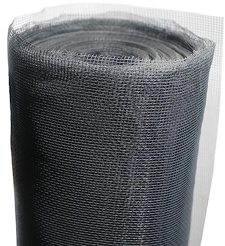 Mosquitera con ventana enrollable de 1,2 x 30 m, mosquitera para ventana de techo de red, pantalla antimoscas de alta transparencia, gran uso, fácil instalación, color gris