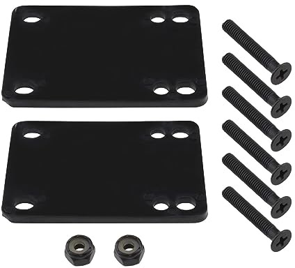 YINETTECH 2 Pezzi Cuscinetti per Riser per Skateboard da 3 Mm con Viti E Dadi da 30 Mm Cuscinetti per Ammortizzatori Morbidi Ricambio per Protezione per Accessori per La Manutenzione dello Skateboard