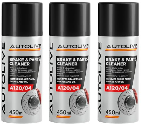 AUTOLIVE GROUP Limpiador de Frenos y Embrague - Brake & Parts Cleaner Pack de 3 - Ayuda a Eliminar Aceites, Grasas, Alquitrán, Resina y Pegamento - No Daña Articulaciones ni Juntas - 450 mL