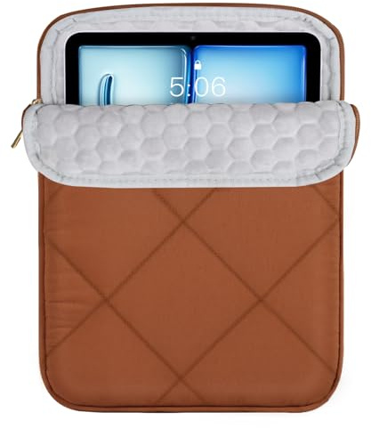 TiMOVO 9-11” Étui pour Tablette Femmes, Sac de Voyage pour iPad 10ème Gén. 10.9, iPad 9ème/8ème/7ème Gén. 10.2, iPad Air 11/Air 5ème/4ème Gén. 10.9, Galaxy Tab A9+/A9 Plus 11, Latte