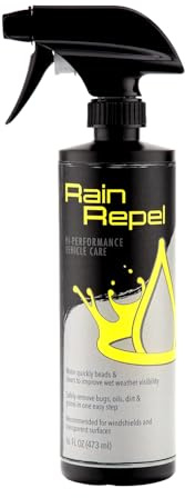 Molecule Rain Repel Glass Cleaner | Water Beading Spray for Windshields, Helmets, and Goggles | Boosts Wet Weather Visibility | Streak-Free Formula for All Vehicles | 16 Ounces