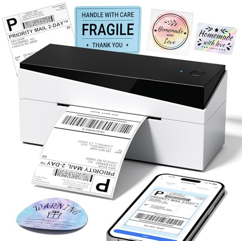 Omezizy Bluetooth Shipping Label Printer 4x6, 249BT Thermal Label Printer for Small Business, Shipping Packages, Office, Home, Compatible with Amazon, Tiktok, Ebay, USPS