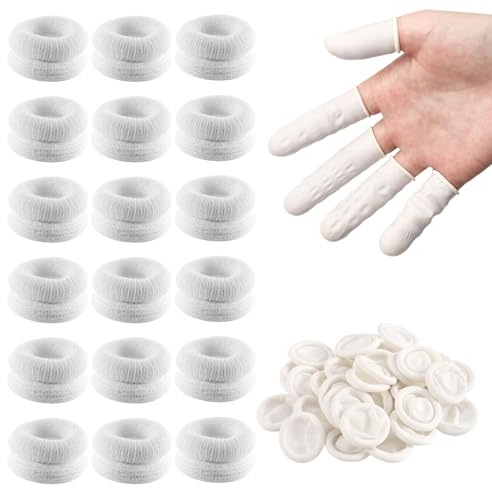 Eophmi Finger Bandages Tubular Set Latex Finger Cots Fingers Bandage Thumb Bandage for Wound Support and Protection (48pcs)