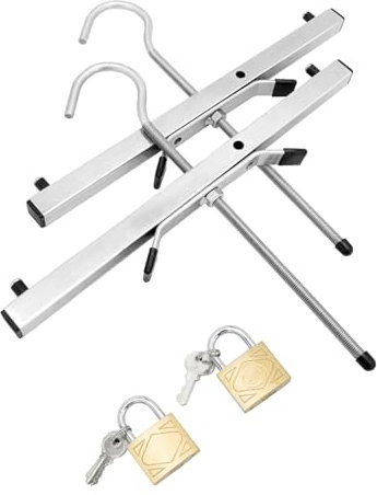 2 Pcs Ladder Clamps for Roof Rack – Heavy Duty Lockable Roof Rack Clamp with 2 Free Padlocks – Universal Ladder Roof Rack Lock, Safe and Secure – Perfect for UK Homeowners and Builders