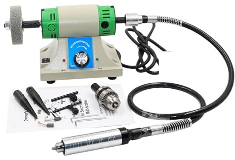 Gemstone Kit di lucidatura 1000 0RPM. Banco da tavola del mulino del mazzetto della macinata del mazzarminatore della rubrica di lucidatrice multifunzione 350W