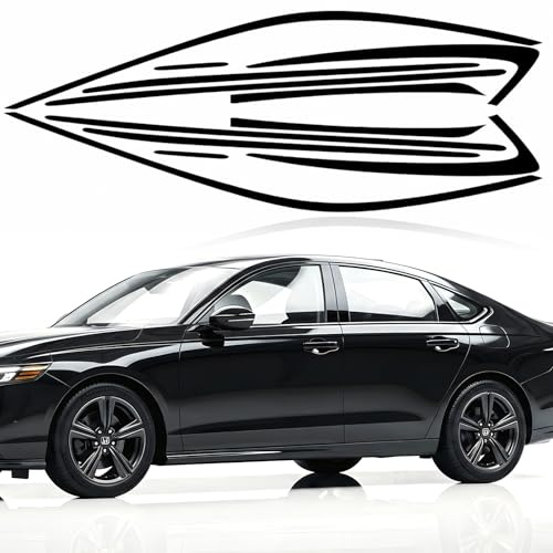 Biifoxee Side Window Trim Chrome Delete Overlay fit for 2023 2024 2025 2026 Honda Accord Vinyl Wrap Kit with Gloss Black Blackout Film Accessories