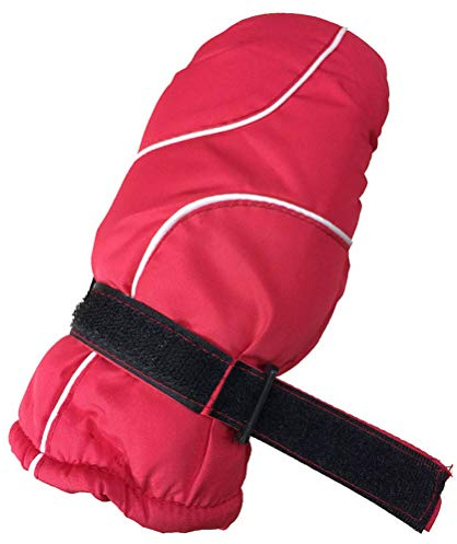 ZDETGU Mitaines de Ski pour Enfants pour Garçons et Filles, de Neige d'hiver avec Doublure Douce, Fermeture Auto-agrippante, Boutons de Manchette Anti-Perte pour Les Combats de Boules de Neige, la