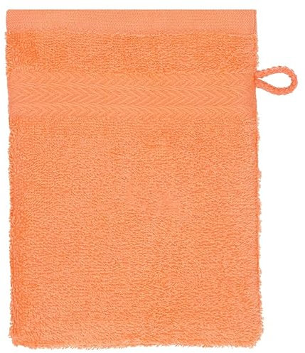 Betz Waschhandschuh Premium 100% Baumwolle Waschlappen 16x21 cm Farbe orange