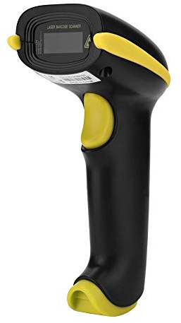 Wireless Barcode Scanner, Bewinner 2-in-1 2.4GHz Wireless & USB Bar Code Scanner YHD-5100 Barcode Reader Compatible with for ios/Android/Windows (Yellow)