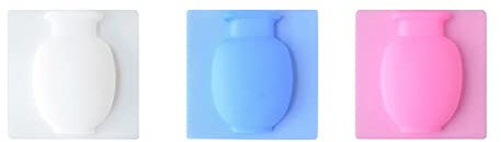 GEQIAN Floreros colgantes de flores creativas maceta perfecta para muebles de silicona – moderno y simple jarrón montado en la pared para decoración de baño, dormitorio y cocina