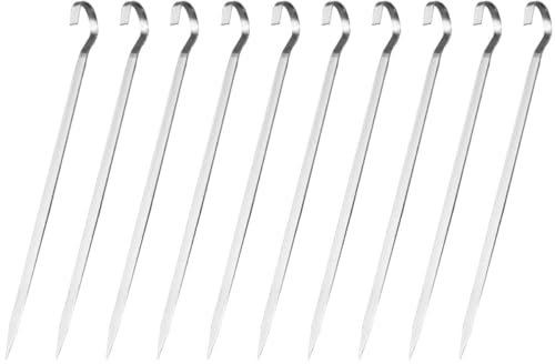 SEWOART 10 Piezas Gancho Para Barbacoa Brochetas De Aperitivo Brochetas De Parrilla Para Parrilla Aire Libre Palos De Brocheta Brochetas De Camarones Brochetas Pequeñas Brochetas De