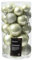 Weihnachtskugeln Kunststoff 4-6cm Mix 30er Set - bruchsichere Christbaumkugeln Weihnachtsbaumkugeln für Weihnachten - Christbaumschmuck & Weihnachtsbaumschmuck - Hell Minze