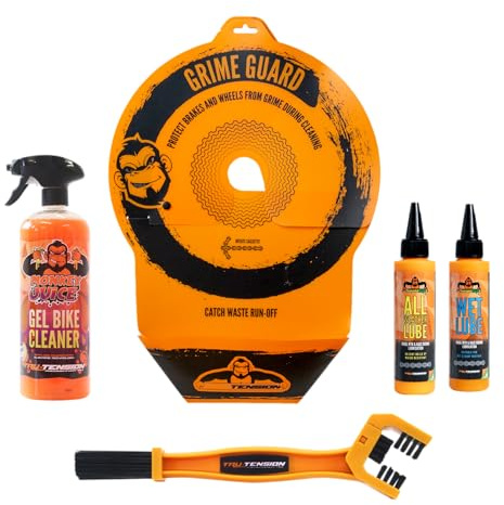 Tru-Tension | Cycling Essentials Bundle | Tyre Lever, Lube, Cleaner, Grime Guard | Bicycle Tools & Accessories