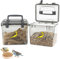 Airtight Bird Seed Storage Bird Seed Storage Container Wild Bird Food Storage Tin 2pack,Bird Food Dispenser with Lids & Handle, BPA Free Leakproof Seed Storage Container for Finches, 4.41LB/Grey
