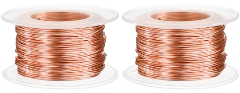 Kvartsman 2 stycken 20 gauge pysseltråd aluminiumtråd 0,8 mm 30 meter flexibel flexibel aluminiumtråd metall smyckestråd blomtråd för smyckestillverkning modellering hantverk gör-det-själv, roséguld