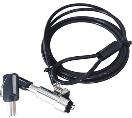 Candado de seguridad para ordenador portátil con bloqueo de combinación para cables de seguridad y robo para ordenador de sobremesa de 6 x 2,5 mm