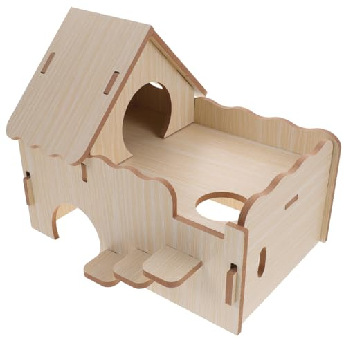 ibasenice Maison en pour Cochon d'Inde Cachette Multifonctionnelle Naturel Grosse Taille Jouet pour Animaux De Compagnie Habitat pour Hamsters Confortable pour Petits Animaux