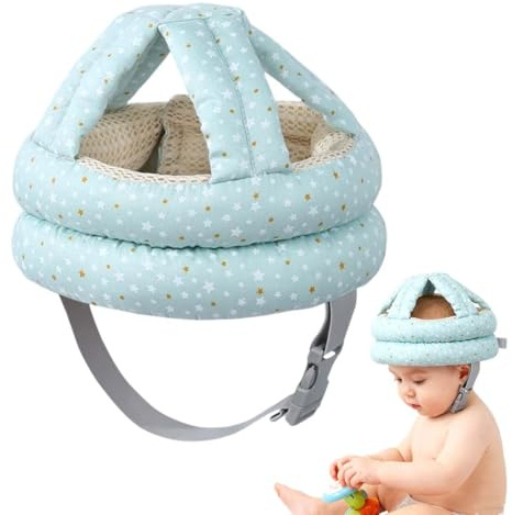 Casco para bebé Primeros Pasos Gorro de cabeza para bebés y niños pequeños I Casco de seguridad ajustable para niños de 6 a 24 meses Anticaídas Transpirable y seguro Casco para recién nacidos (B)