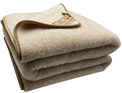 Wolldecke Lama Alpaca 20% Alpaca Wolle 80% Merino Wolle, Schurwolldecke (200x200)