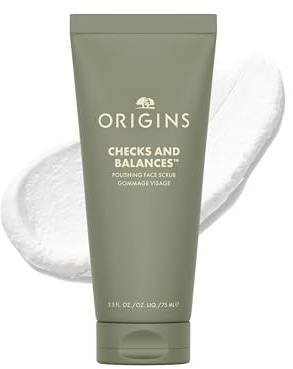 Origins Checks and Balances Polishing Face Scrub | Peelt sanft, um die Haut zu glätten und Poren sichtbar zu minimieren | Mit Bambus, 75 ml
